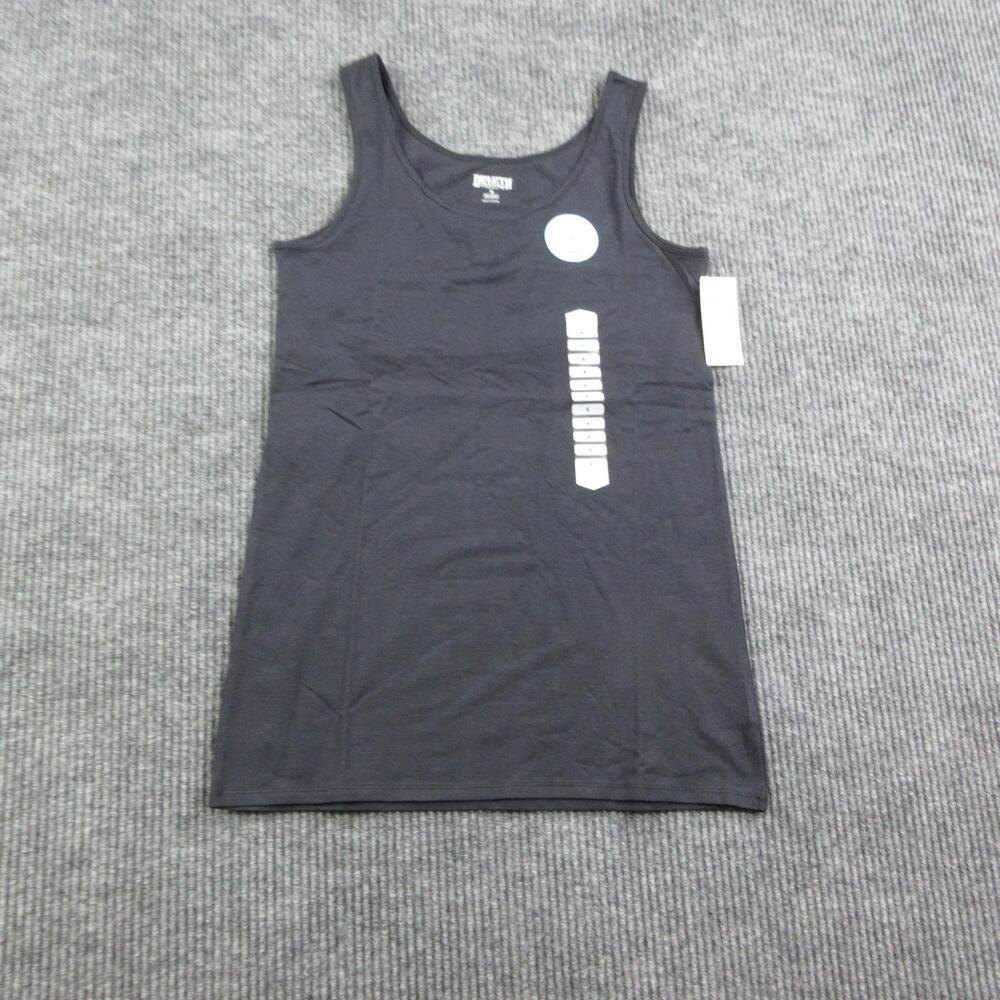 Duluth Trading Co Tank Womens M Black Built-In Shelf Bra Cotton Spandex NWT